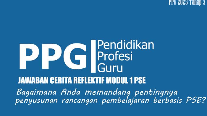 Jawaban Reflektif Modul 1 PSE: Bagaimana Anda Memandang Pentingnya Penyusunan Rancangan Pembelajaran