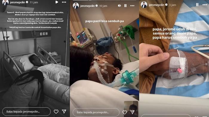 Jerome Polin terisak menangis saat melakukan panggilan video menyaksikan ayahnya terbaring kritis.