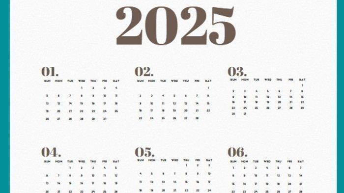 Kalender Januari 2025 Lengkap dengan Jadwal Libur Nasional dan Cuti Bersama Ada 3 Kali Tanggal Merah