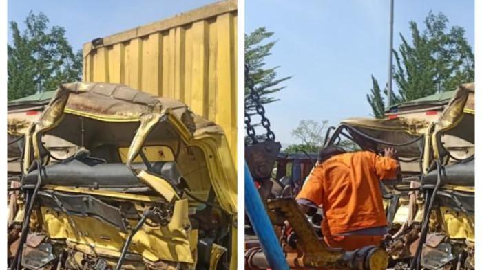 Kecelakaan Maut di Tol Pemalang-Batang, Truk Box Tabrak Truk Hino, 2 Orang Tewas, Diduga Micro Sleep
