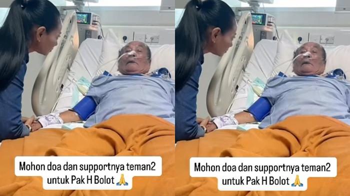 HAJI BOLOT SAKIT -- Komedian senior Haji Bolot dikabarkan tengah menjalani perawatan intensif RS. Kabar dari Sahabat: Informasi ini dibagikan oleh Andre Taulany via Instagram Story, memperlihatkan kondisi Haji Bolot yang terbaring lemah dibantu infus.