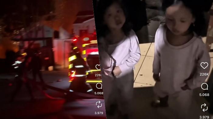 Kondisi anak-anak dan rumah Anisa Rahm saat kebakaran terjadi