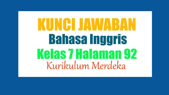 Jawaban Bahasa Inggris Kelas 7 Halaman 92 Kurikulum Merdeka: Process of Making Banana Fritters