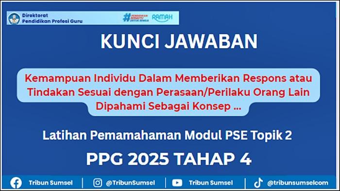 Kemampuan Individu Dalam Memberikan Respon, Jawaban Latihan Pemahaman PPG 2025 PSE Topik 2