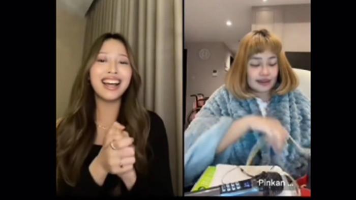 LIVE TIKTOK- Michelle Ashley menunjukkan reaksi lega dan antusias saat Pinkan Mambo sang ibunda mengumumkan telah berpisah dengan Arya Khan, ungkit tidak ada guna