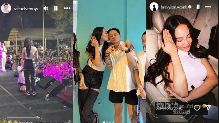 Momen DJ Bravy melamar Erika Carlina itu terjadi di atas panggung Synchronize Fest, Mingg