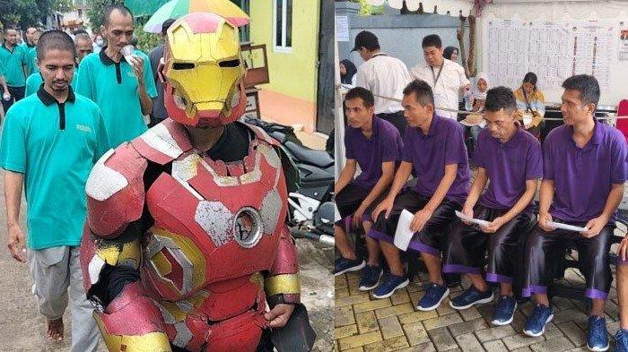 Momen ODGJ Ikut Nyoblos Pemilu 2024, Ada yang Pakai Baju Warna Warni Hingga Dikawal Iron Man ke TPS