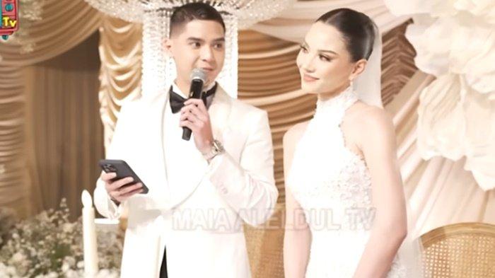 RENCANA BULAN MADU- Potret  Al Ghazali dan Alyssa Daguise di acara intimate wedding, Senin (16/6/2925). Pasangan Al Ghazali dan Alyssa Daguise tak ingin lama-lama menunda momongan setelah resmi menikah.  Ingin bulan madu ke negara Afrika.