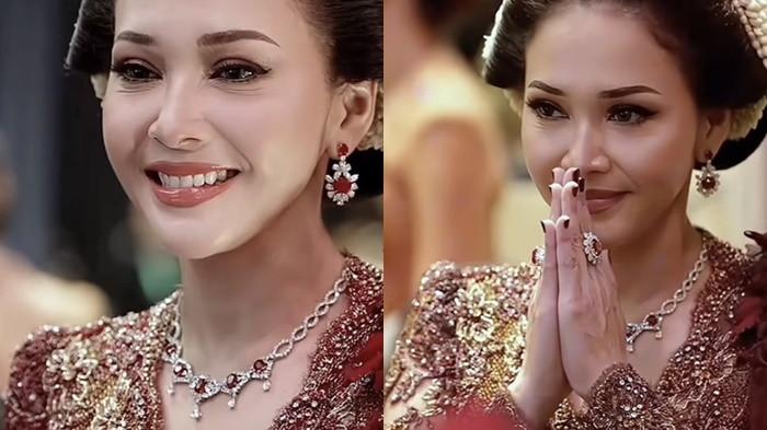 Penampilan Maia Estianty saat kenakan satu set perhiasan Red Ruby