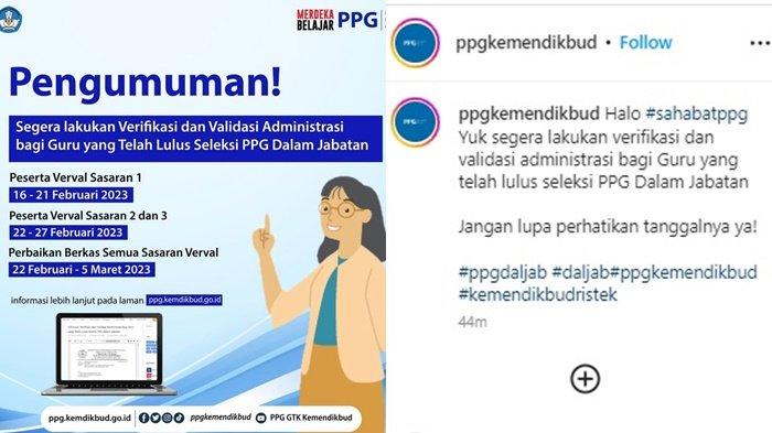 Jadwal dan Syarat Verifikasi dan Validasi Administrasi Guru Lulus Seleksi PPG Daljab 2023