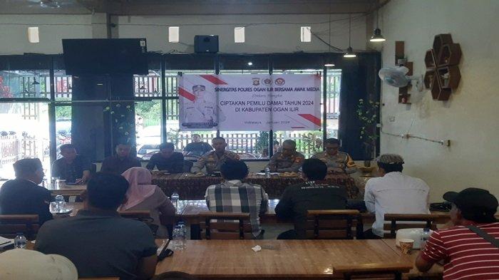 Polres Ogan Ilir Gelar Jumat Curhat Bersama Pers, Bahas Kamtibmas Jelang Pemilu 2024