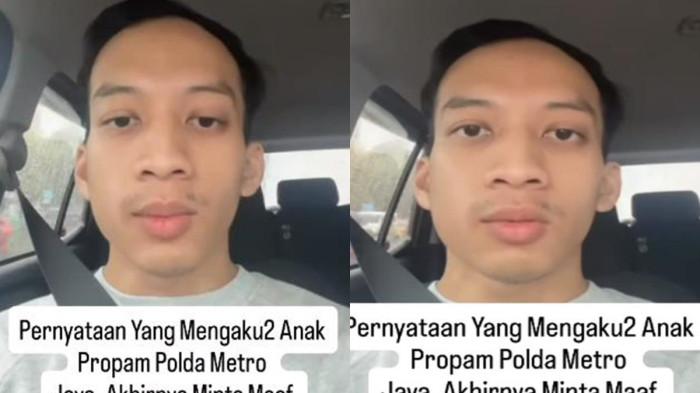 KLARIFIKASI : Pria yang viral ngaku anak propam saat mobil ingin ditarik Debt Colletor sampaikan permintaan maaf, Minggu (23/11/2025).