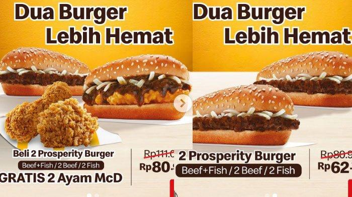 Promo McDonalds Hari Ini 10 Februari 2023, Ada Paket 2 Prosperity Burger Hemat Gratis 2 Ayam Krispy
