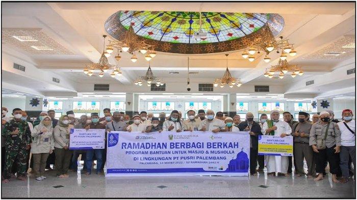 Bulan Suci Ramadhan, Rp 300 Juta Digelontorkan Pusri Untuk Masjid dan Musholla