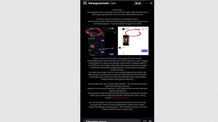 Ramainya hujatan tersebut, Lintang akhirnya angkat bicara membantah dituding sebagai