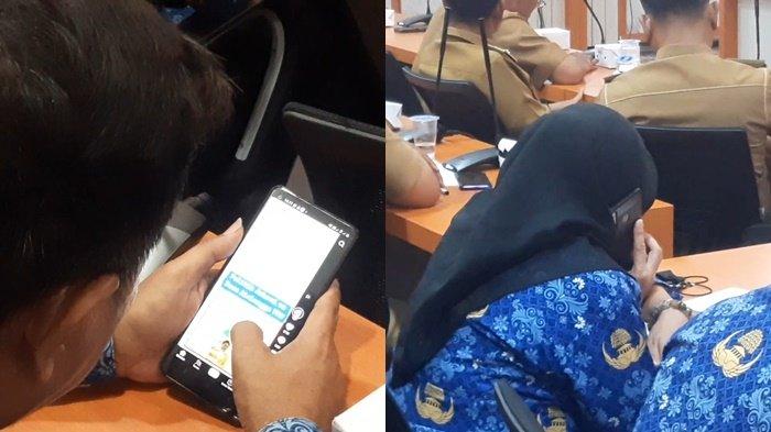 Rapat Evaluasi Karhutla, Sejumlah Oknum Camat di Ogan Ilir Kepergok Sibuk Dengan HP Masing-masing