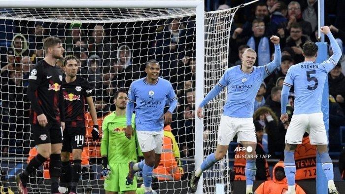 Rekap Hasil Sepakbola Semalam : Lima Gol Erling Haaland Bawa Manchester City Menang Besar