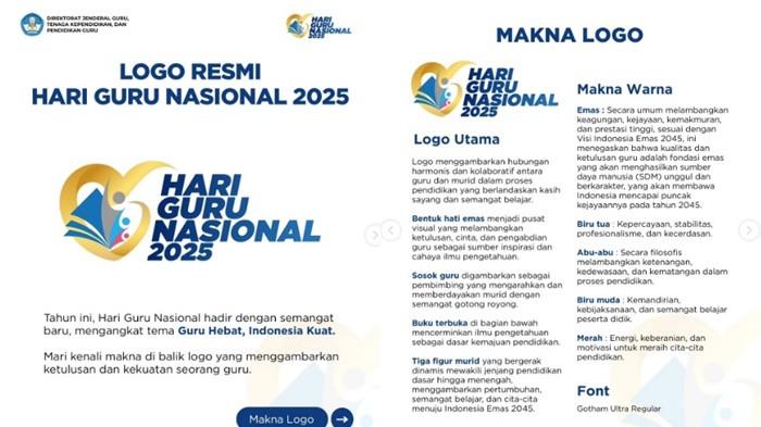 Resmi Dirilis, Ini Link Unduh Logo Peringatan Hari Guru Nasional 2025 Lengkap dengan Maknanya
