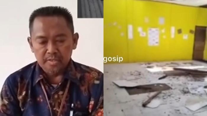 GURU DI SULSEL - Seorang guru SD di Kalukubodo, Bulukumba, Sulawesi Selatan tengah viral di media sosial merekam kelas ambruk, berujung disuruh minta maaf.