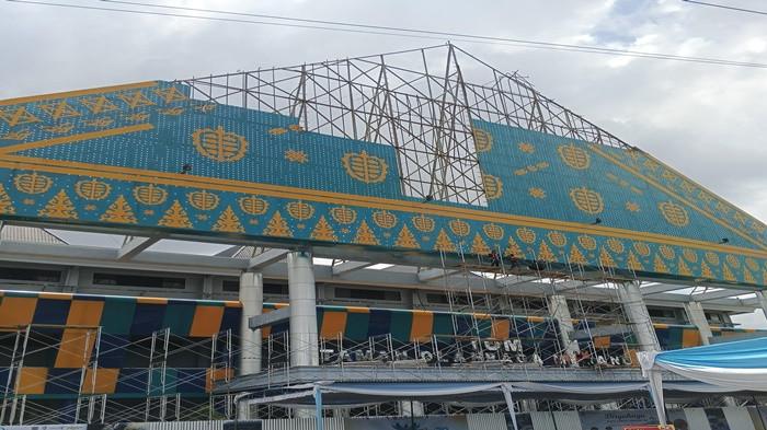 Setahun Rusak, Tanjak di TOM Lubuklinggau Akhirnya Direnovasi, Kini Pakai Motif Batik Tunjuk Langit