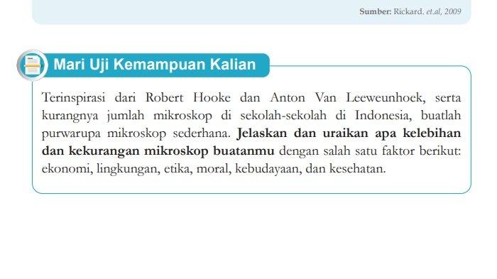 Soal dan Jawaban IPA Halaman 10 Kelas 8 SMP Semester 1 Kurikulum Merdeka, Mari Uji Kemampuan Kalian