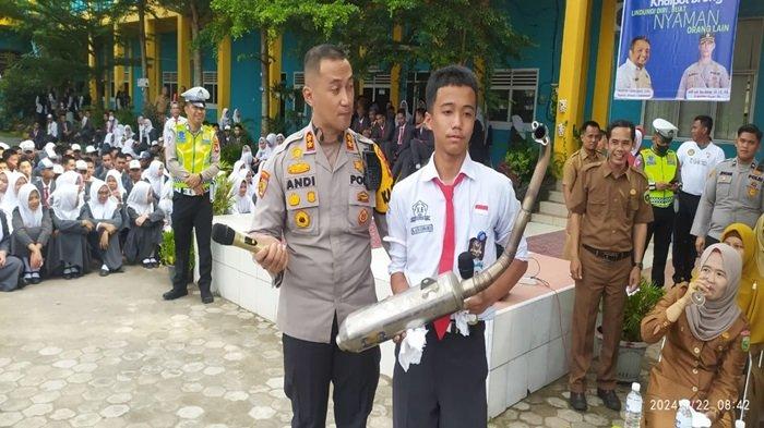 Kapolres OI Ajak Pelajar Tak Gunakan Knalpot Brong, Gencar Lakukan Sosialisasi
