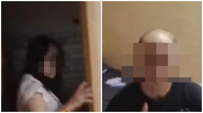 SUAMI GEREBEK ISTRI -- Tangkap layar seorang istri yang digerebek suaminya sedang bersama pria lain di sebuah kamar kos di Kelurahan Marga Rahayu, Kecamatan Lubuklinggau Selatan II, Selasa (24/2/2026) dini hari. Wanita tersebut digerebek suaminya yang datang bersama polisi.