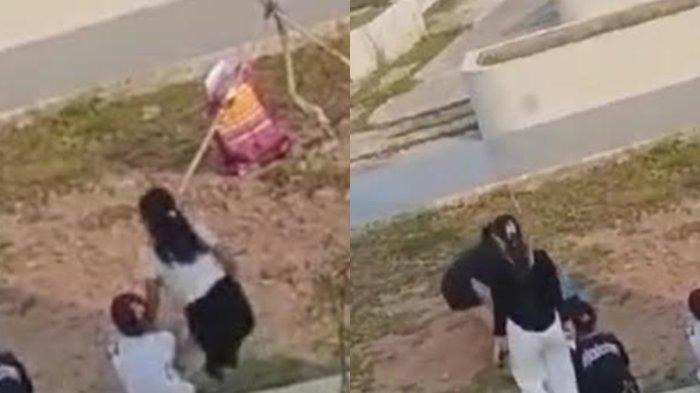 Terungkap, Dua Remaja Putri di Palembang yang Berkelahi, Diduga Adalah Pelakor, Wajahnya Babak Belur