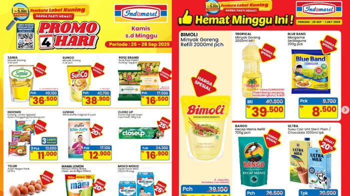 Update Terbaru! Promo Indomaret 26 September - 1 Oktober 2025, Harga Spesial Minyak Goreng