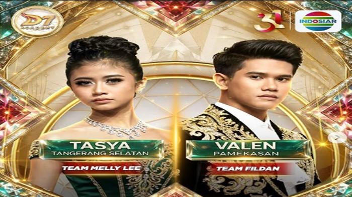 Valen masuk juara D Acemedy 7 bersama Tasya Allesia yang