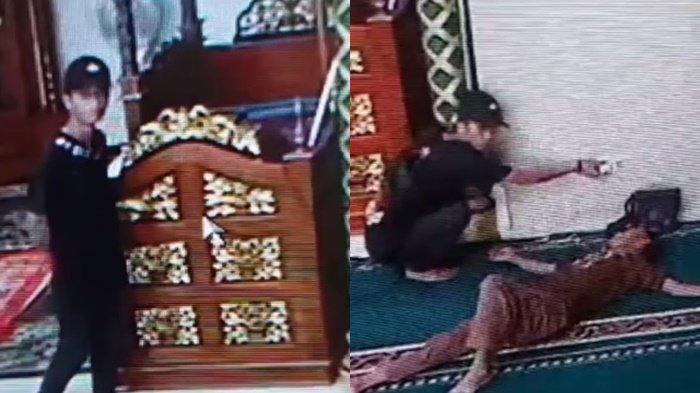 Wajah Terekam CCTV, Maling HP Santai Beraksi Dalam Masjid di Palembang, Begini Modusnya