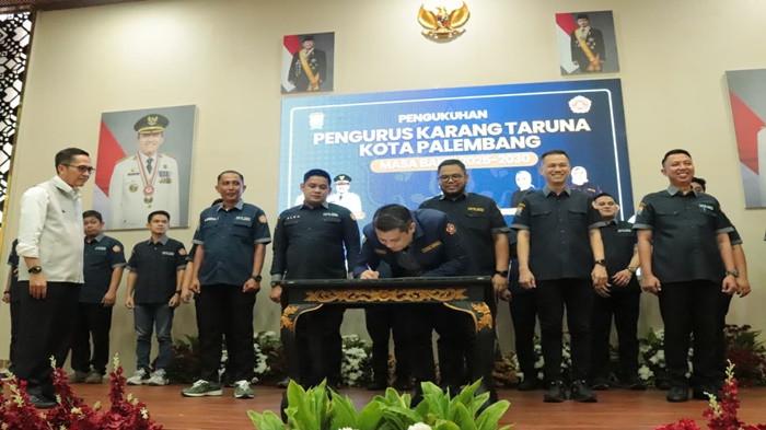 Pelantikan Kepengurusan Karang Taruna 2025-2030, Ratu Dewa Harapkan Jadi Mitra Aktif Pemerintah