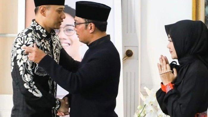 Peluk Ridwan Kamil, AHY Bisikkan Ini ke Telinga Ayah Eril saat Sampaikan Duka, Rasakan Kehilangan