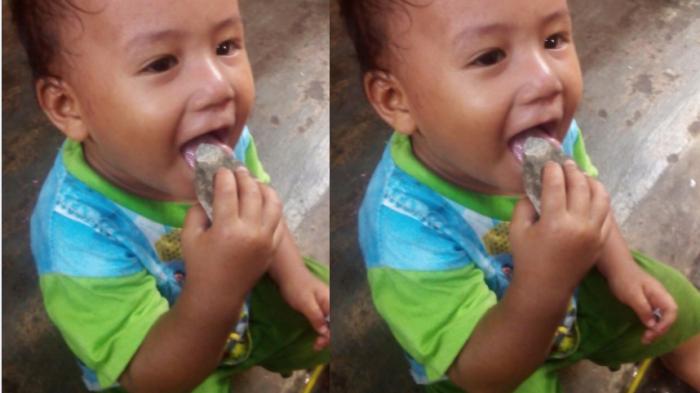 Aneh, Alam Bocah Lima Tahun Lebih Suka Makan Batu, Semen, dan Lumpur Setelah Main di Tempat ini