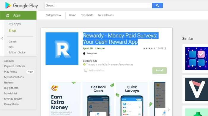 Baru Banget Rilis, Rewardy Aplikasi Penghasil Uang Legal yang Terbukti Membayar di Tahun 2021