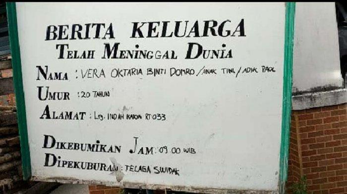 Keluarga Vera Oktaria Minta Petugas Jatantas Polda Sumsel Cepat Tangkap Pembunuh dan Pemutilasi
