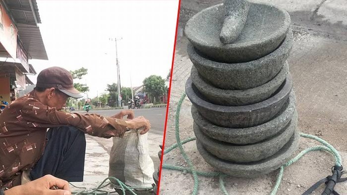 Ibu Bermobil Mewah Menawar Cobek yang Dipikul Kakek Ini Rp3 Ribu, Kan Susah Bikinnya