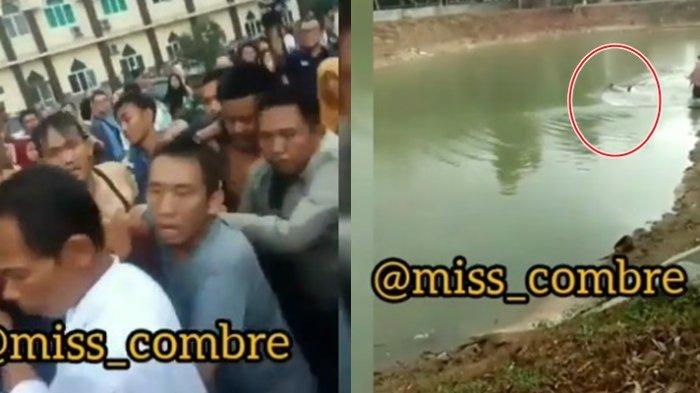 Video Detik-detik Mahasiswa UIN Raden Intan Lampung Tenggelam di Embung Kampus, Rekan Berteriak