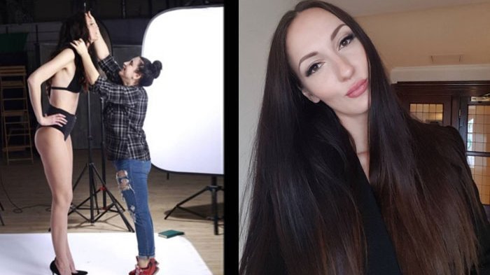 Model Ini Dibilang Sebagai Wanita dengan Kaki Terpanjang di Dunia, tapi Masa Lalunya Memilukan!