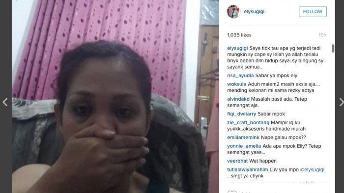 Unggah Foto Tutup Mulut, Inilah Curhatan Sedih Ely Sugigi?