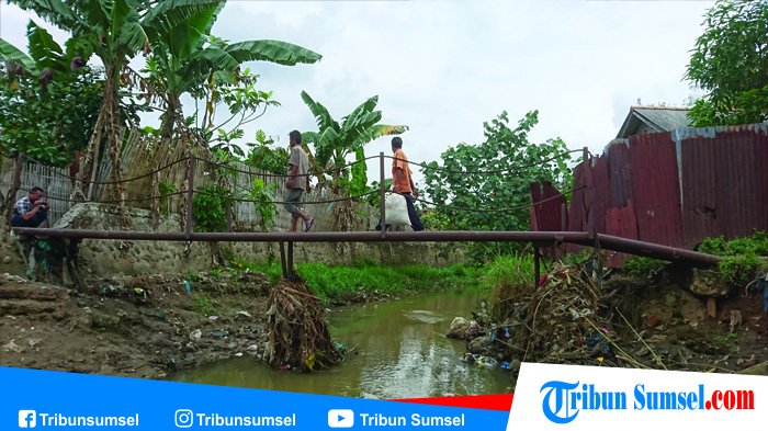 Tergerus Air Hujan, Jembatan Kelekar Prabumulih Nyaris Putus