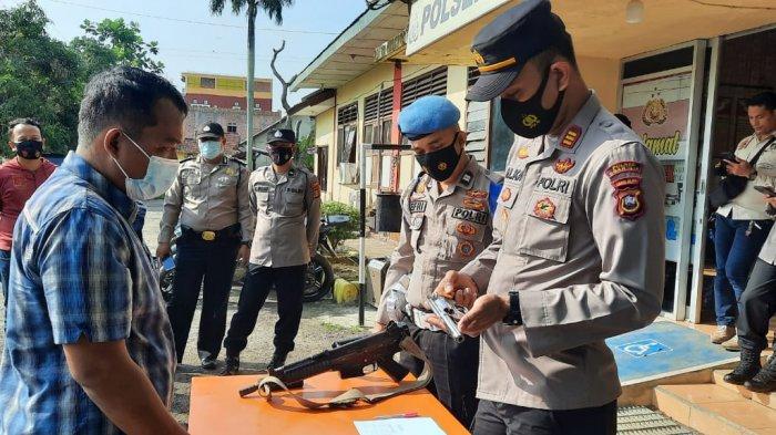 Senjata Api Anggota Mulai Diperiksa, Persiapan Polsek Indralaya Antisipasi Kejahatan di Jalinsum