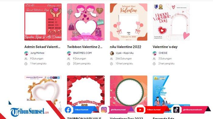 Kumpulan Link Twibbon Hari Valentine 2022 dan Cara Membuat Twibbon Untuk Dibagikan Di WA, IG dan FB