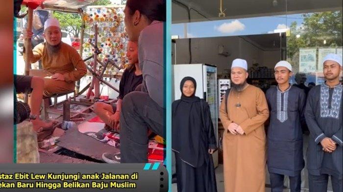 Viral Anak Jalanan Kaget Didatangi Ustaz Ebit Lew, Tangisnya Pecah saat Dibelikan Pakaian Muslim