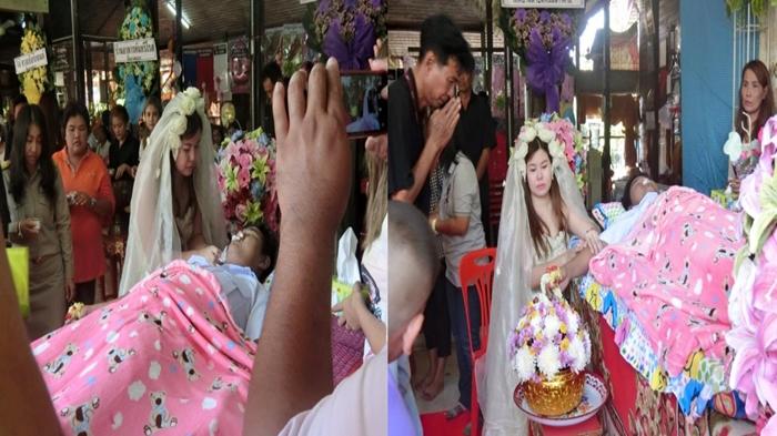 Mengharukan, Wanita Ini Nikahi Tunangannya yang Telah Meninggal di Acara Pemakaman