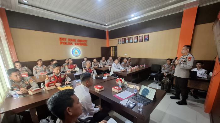 Dir Ditpamobvit Polda Sumsel, Kombes Pol Heru Agung Nugroho membuka Pelatihan Penyusunan MOU dan PKT