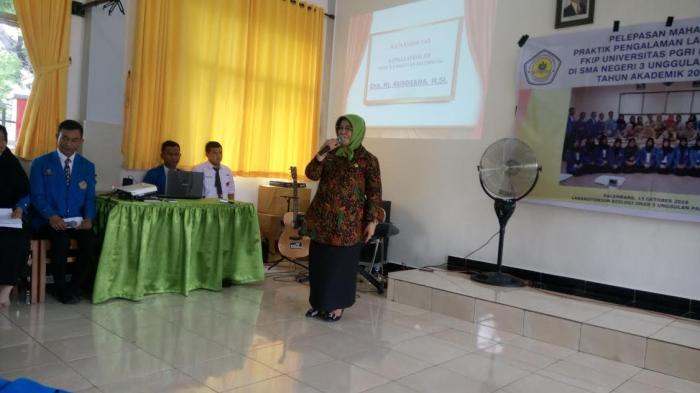 Pelepasan Mahasiswa PPL FKIP Universitas PGRI Palembang di SMANTA