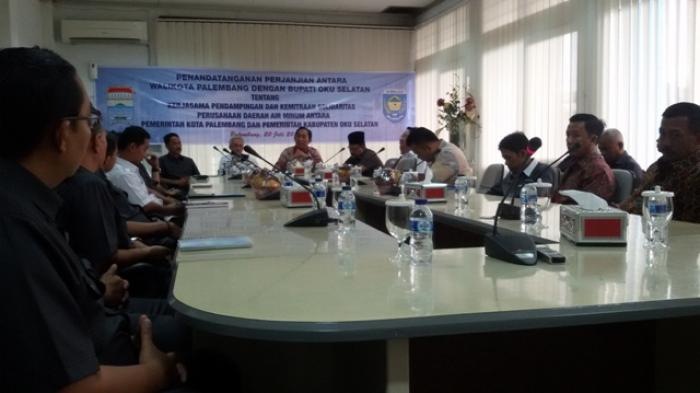 Pemkab OKUS Jalin Kerjasama Dengan PDAM Tirta Musi