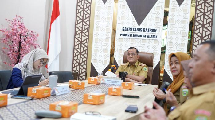 Bahas Alih Fungsi Lahan dan RTRW, Sekda Sumsel Ikuti Rakor Pengendalian Inflasi