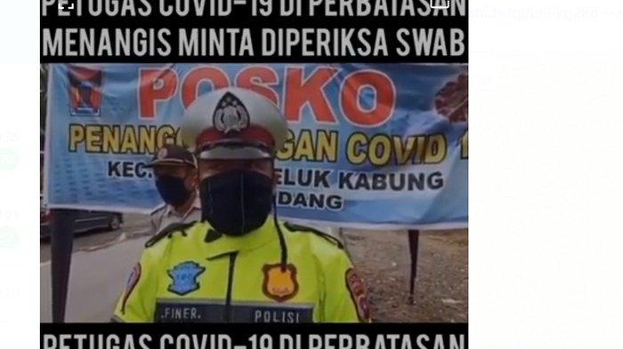 Viral Polisi Bertugas Saat PSBB di Padang Berharap Bisa Tes Swab Covid-19, Begini Fakta Sebenarnya
